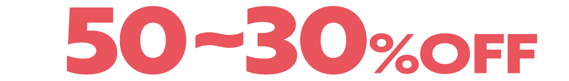50~30%OFF